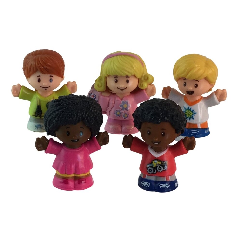 Fisher Price Little People Toy Figure Lot of 5 Boys Girls‎ African American